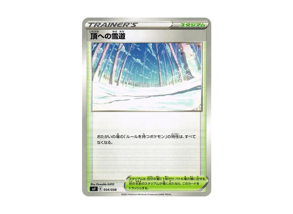 頂への雪道