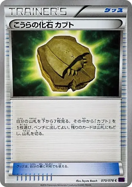 こうらの化石 カブト