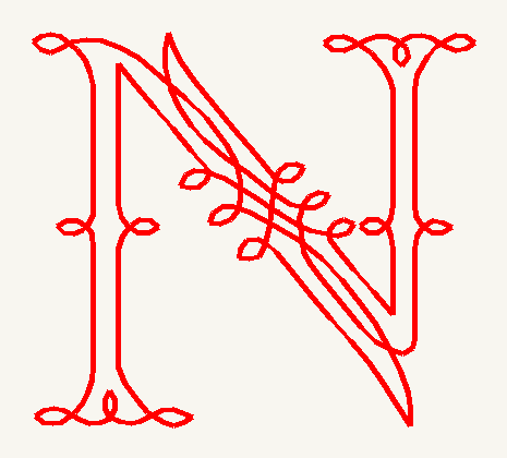 ヴァイン（Vine）フォント 大小 14N｜Prism アンティーク図案 888