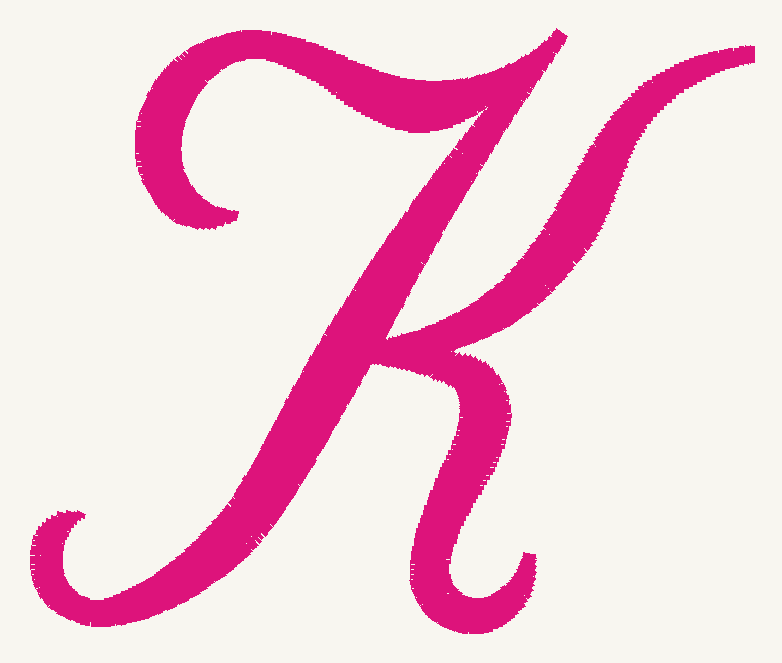 Font No.04 'K' | Prism Embroidery 777