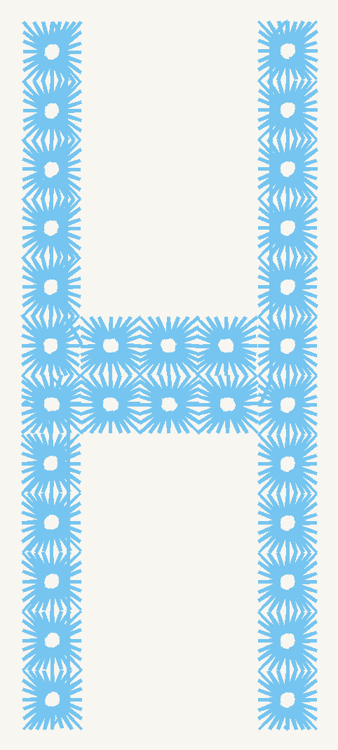Font No.03 'H' | Prism Embroidery 777