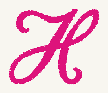 Font No.05 'H' | Prism Embroidery 777