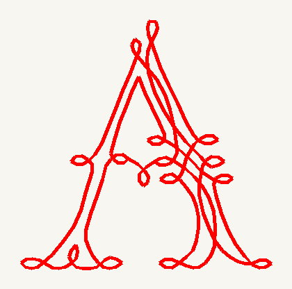 ヴァイン（Vine）フォント 大小 01A｜Prism アンティーク図案 888