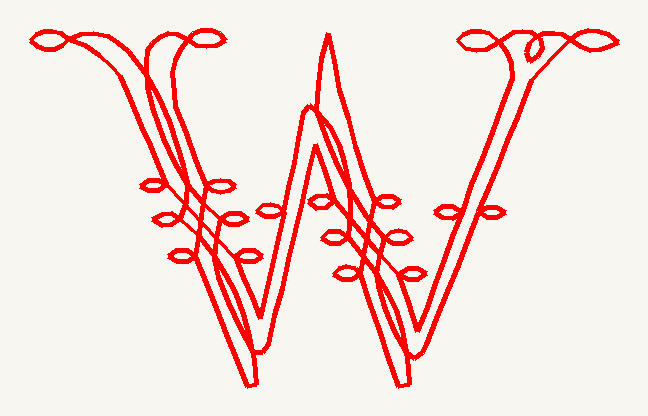 ヴァイン（Vine）フォント 大小 23W｜Prism アンティーク図案 888