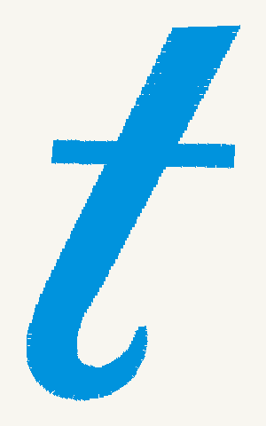 Font No.04 't' | Prism Embroidery 777