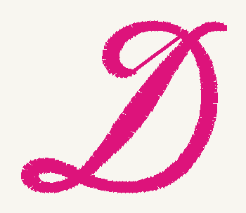 Font No.05 'D' | Prism Embroidery 777