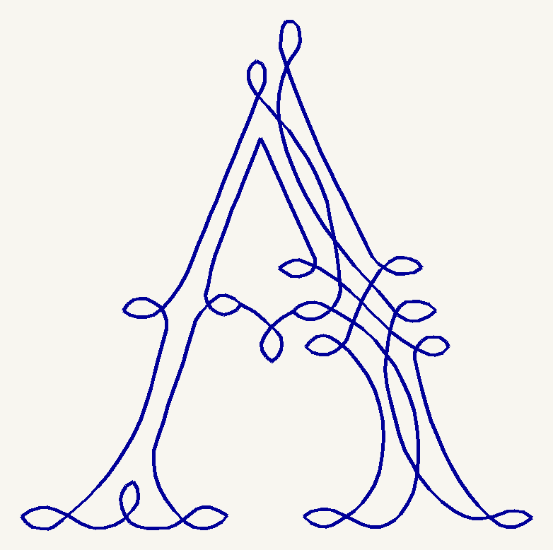 ヴァイン（Vine）フォント 大小 01A｜Prism アンティーク図案 888