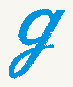 Font No.05 'g' | Prism Embroidery 777