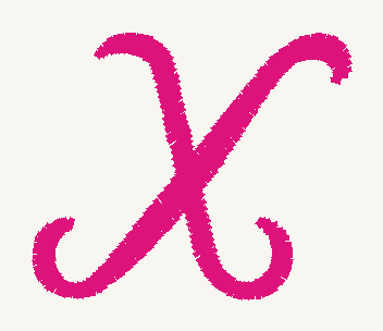 Font No.05 'X' | Prism Embroidery 777