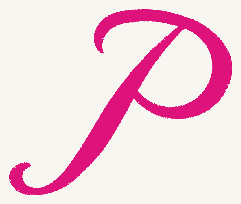 Font No.04 'P' | Prism Embroidery 777