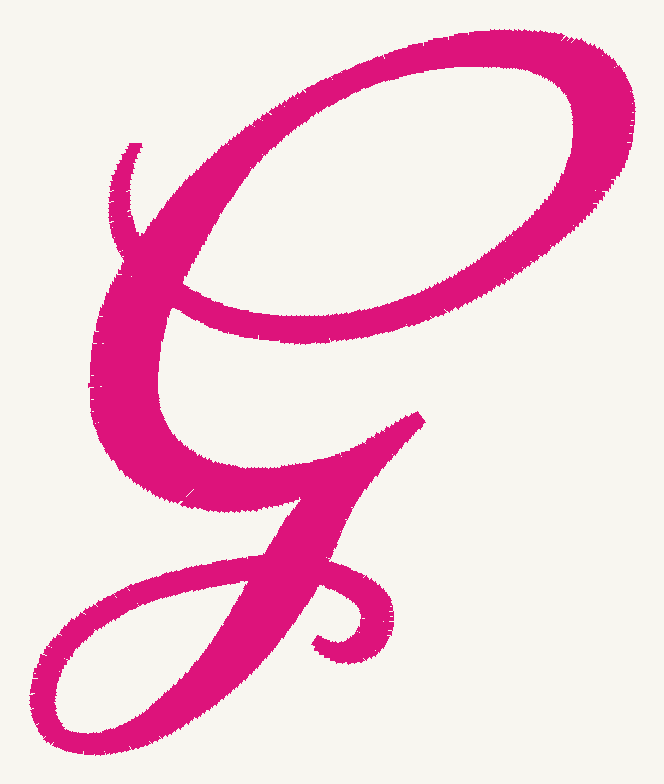 Font No.04 'G' | Prism Embroidery 777