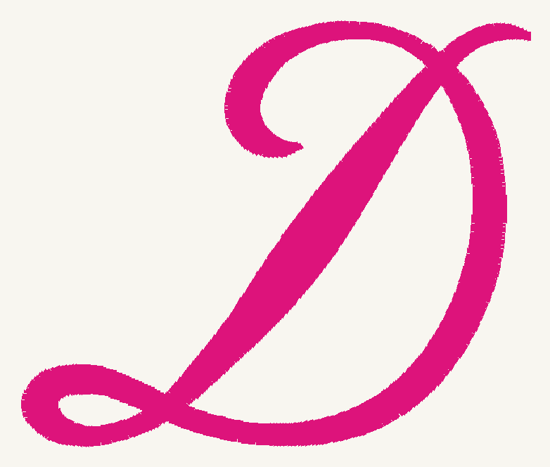 Font No.04 'D' | Prism Embroidery 777