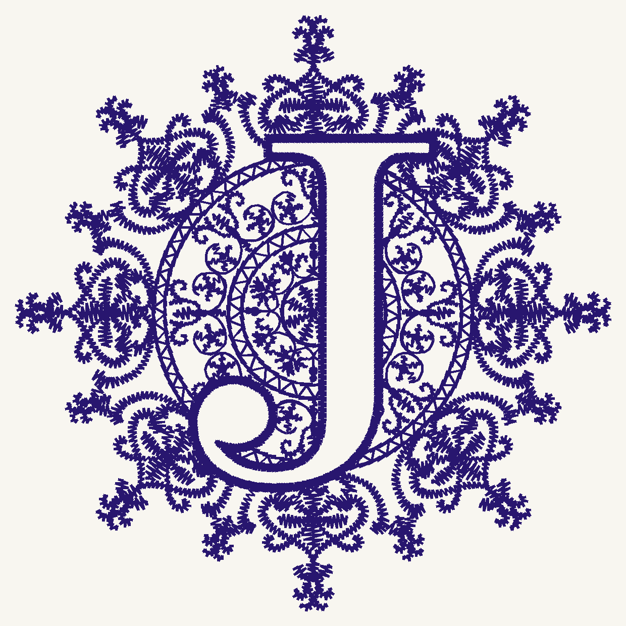 Font No.01 'J' | Prism Embroidery 777