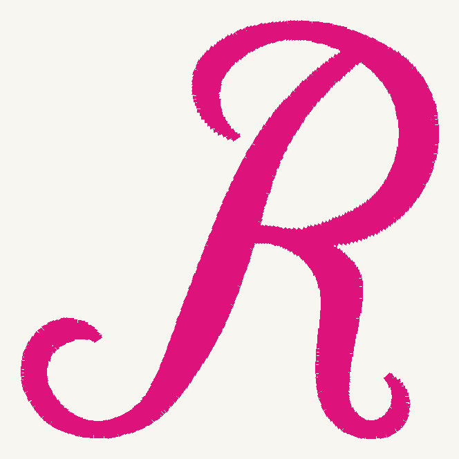 Font No.04 'R' | Prism Embroidery 777