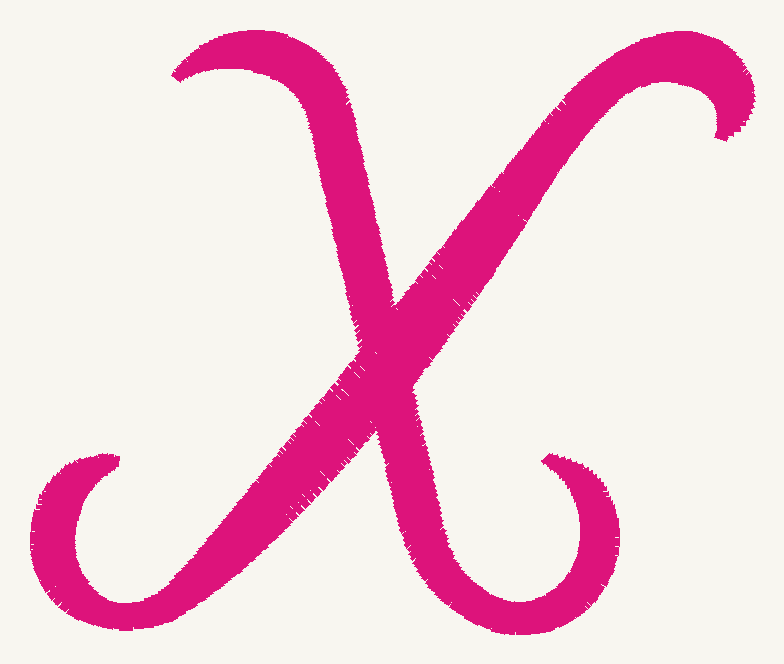 Font No.04 'X' | Prism Embroidery 777