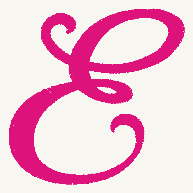 Font No.04 'E' | Prism Embroidery 777