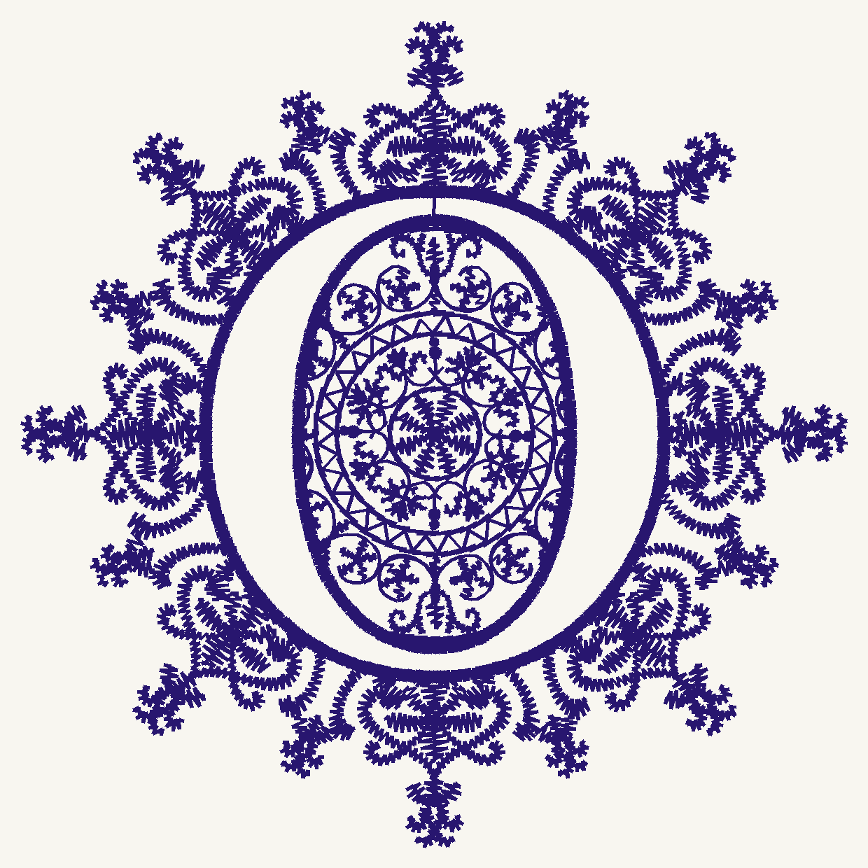 Font No.01 'O' | Prism Embroidery 777