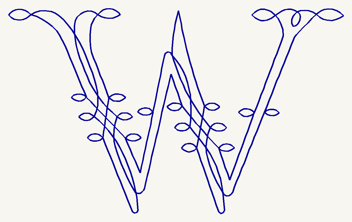 ヴァイン（Vine）フォント 大小 23W｜Prism アンティーク図案 888