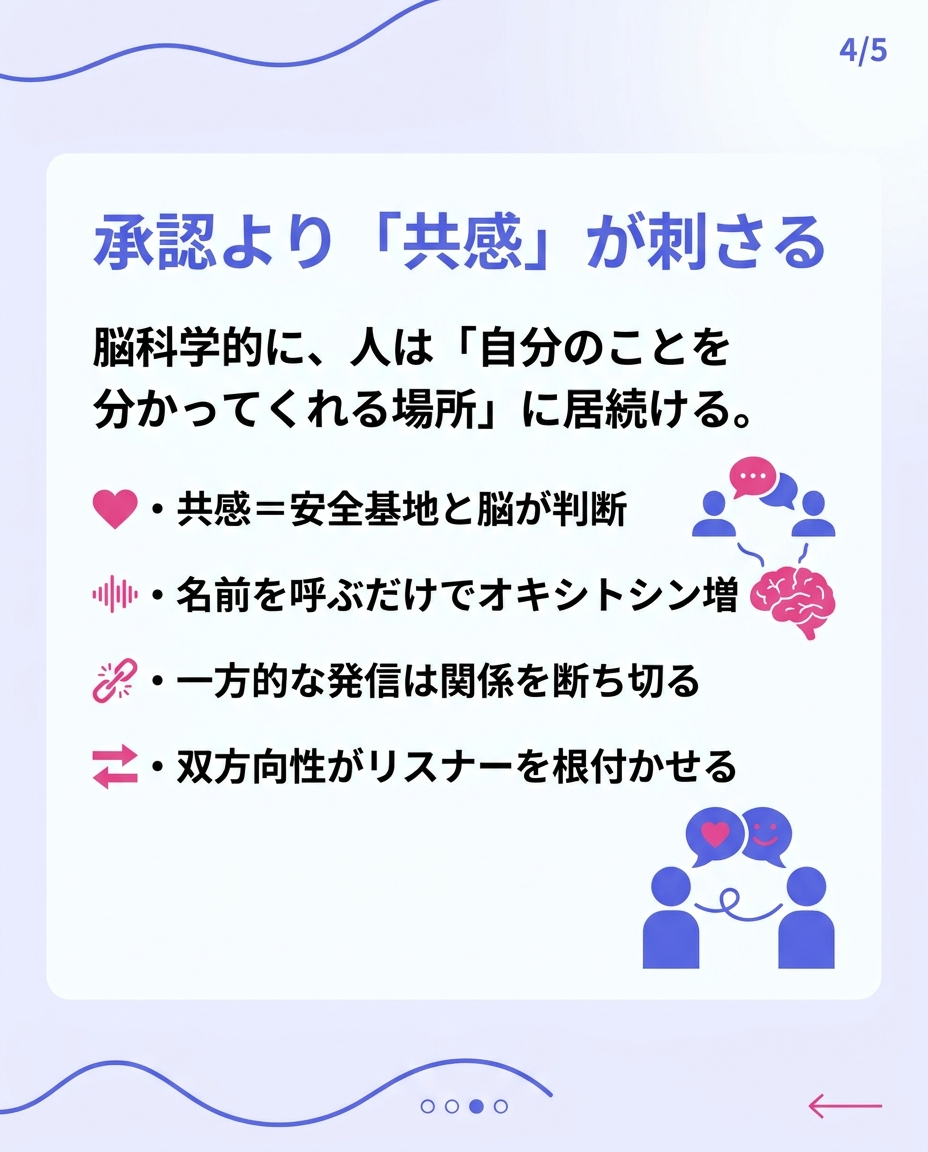 承認より「共感」が刺さる