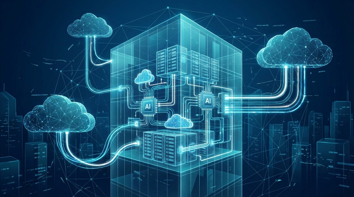 AIインフラ依存構造の概念図